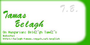 tamas belagh business card